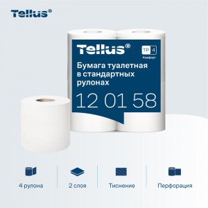 ТОРК/Tellus  КОМФОРТ б/т 2сл, 23м, 184л, 4шт белая 1/24