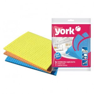 YORK салфетки губчатые 17,5*15,5см, 3шт 1/25 1/30
