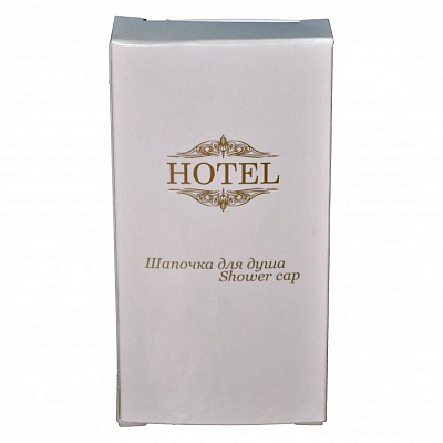 HOTEL шапочка д/душа в карт. упаковке, бело-золотой 1/250