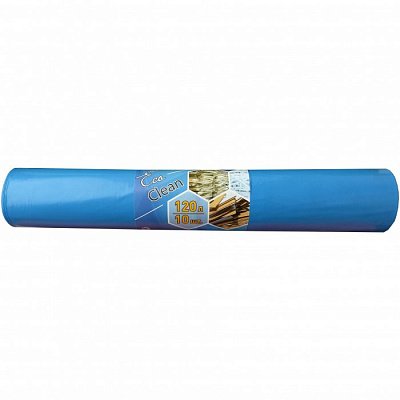 120л, ПВД, 10шт, рулон, синие, 40мкм, 70*108см пакеты д/мусора 1/20