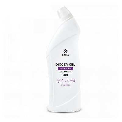 DIGGER-GEL Professional щелочное ср-во д/канализац. труб 1л 1/8
