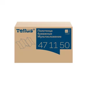 ТОРК/Tellus  МУЛЬТИФОЛД КОМФОРТ пол. бум. бел. 2сл, 190л, Z-сл, 21,3*22,5см  Н2-471150  21/1