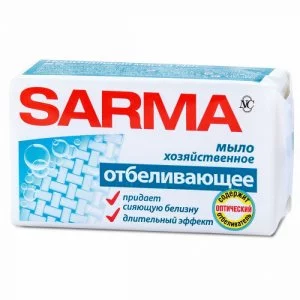 САРМА мыло хоз. 140г ОТБЕЛИВАЮЩЕЕ 1/4/48